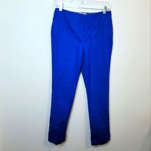Boden Blue Kensington Turn Up Ankle Cuffed Trouser Pants Size 4